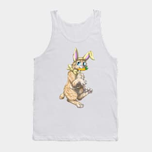 Bobtail BunnyCat: Cream Tabby (Yellow) Tank Top